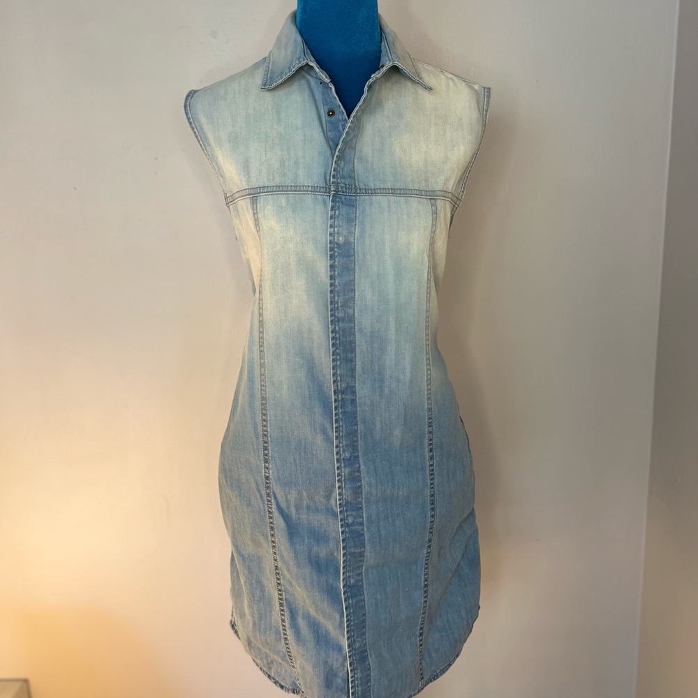 HUDSON DENIM DRESS Jules Blue Sleeveless Size Small Near perfect condition!